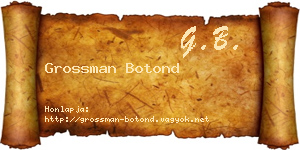 Grossman Botond névjegykártya